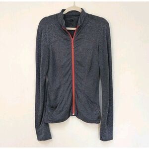 NORTH FACE Womens Full Zip Polyester Jacket. Gray With Orange Stitching Size S